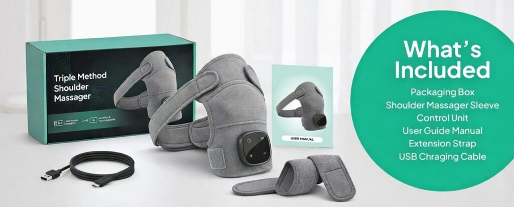 shoulder massager with heat and compression