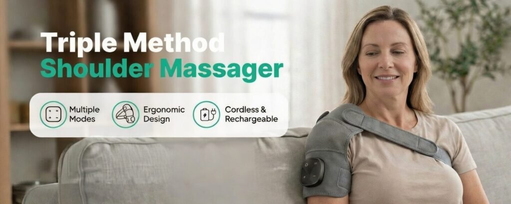 cordless shoulder massager with vibration therapy