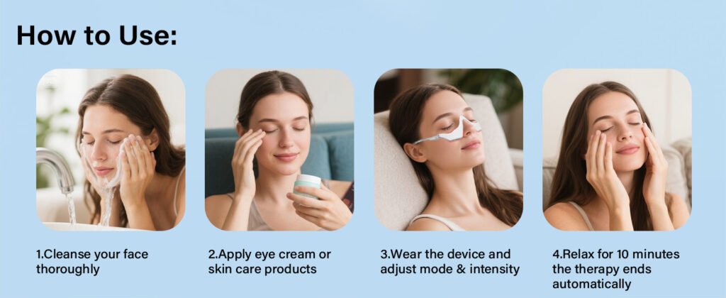 portable red light therapy eye care device