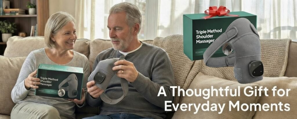 ergonomic shoulder massager wrap design